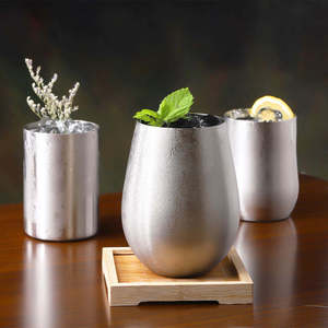 Glass Stainless Steel Brass Cocktail glass Champagne <b>Gold</b> Metal Beer <b>Mug</b> for Luxury Barware - Product Image 5