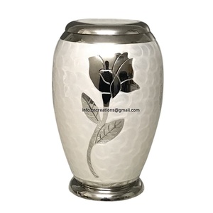 Premium Brass Adult Cremation Urn with Customized Rose Engraving Pink Color Handcrafted Modern & Traditional Styles - Product Image 5