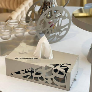 Caja de pañuelos metálica rectangular de la mejor calidad, moderna, perfecta para su baño. - Product Image 2