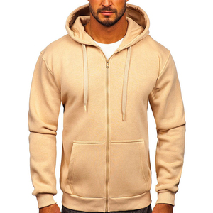 Manufacturer's Heavyweight French Terry Cotton Zip Hoodie High Quality Plain Solid <b>Sweatshirts</b> Custom Logo Winter Collection - Product Image 6