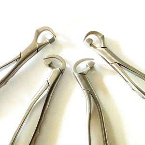 Silver Golden Dental Extraction Forceps for Lower Third Molars (Left) Ergonomic Grip 5 Jaw Positions CE Certified Dentavex - Product Image 1