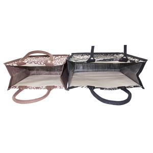 Animal Print Waterproof 10 Oz Laminated <b>Canvas</b> Fabric Shopping Bag Padded Rope Handle for Everyday Use - Product Image 6