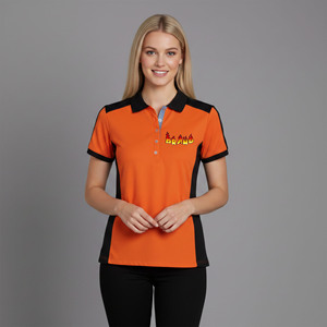 Wholesale 100% cotton Women's Polo Shirts Custom embroidered logo Breathable Short sleeve solid color comfortable ladies polo - Product Image 1