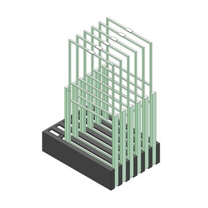 Porte-vêtements japonais coulissant et rotatif – Organisateur de présentation à étagère flottante pour bureau et intérieur - Product Image 3