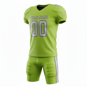 Uniforme de Fútbol Americano Sublimado Personalizado de Primera Calidad, Transpirable, Conjunto Completo, Jersey y Pantalones Personalizados para Equipo, Alto Rendimiento - Product Image 2