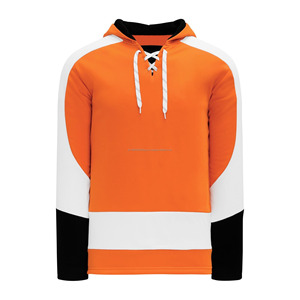 Custom Made High Quality Breathable 100% Cotton Tackle Twill Embroidery Winter Fleece Ice Hockey Jersey Hoodie Laces Premium - Product Image 3
