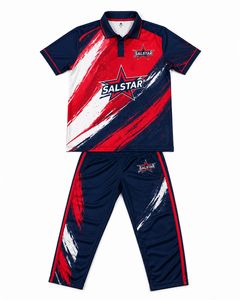 Ensemble de maillot de cricket pour hommes, séchage rapide, sublimé, polo à manches courtes et pantalon, coupe classique, toutes saisons - Product Image 3