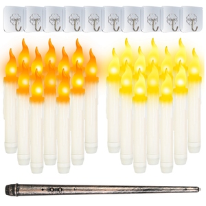 12 Uds. Velas flotantes mágicas LED, luz cálida parpadeante que funciona con pilas, Varita de vela para ventana, luz colgante sin llama para Halloween - Product Image 1