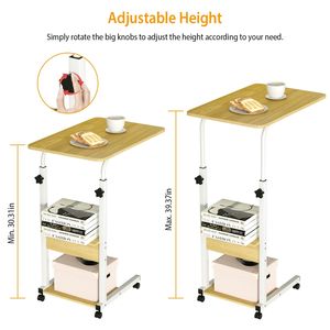 C 3-Tier scrivania del computer portatile tavolo piccolo Snack sottile tavolo per divano letto per piccoli spazi in camera da letto e soggiorno - Product Image 4