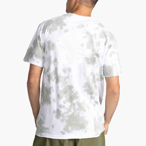 Camiseta de Manga Corta para Hombre, Tie-Dye, Cuello Redondo, Corte Regular, Informal, Mezcla de Algodón Tejido, Diseño Estampado Blanco y Gris 2026 - Product Image 2