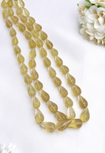 หยดน้ำควอตซ์เลมอนธรรมชาติทรงเหลี่ยม 1 เส้น สำหรับทำเครื่องประดับชั้นดี - Product Image 5