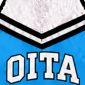 Haut court de cheerleading bleu ciel et blanc sans manches pour femmes et filles – Tenue de performance athlétique pour l'entraînement en équipe – Vêtement de sport - Product Image 4