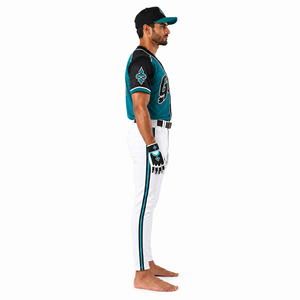 Uniforme de baseball professionnel en tissu polyester léger, vêtements personnalisés, uniforme de baseball conçu avec des propriétés d'évacuation de l'humidité - Product Image 3