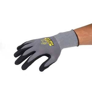 Guantes de Trabajo Antivibración de Nitrilo Resistentes a Cortes de Nivel 5, Palmas Recubiertas de Acero Inoxidable, Flexibles, Duraderos, Transpirables, Antideslizantes - Product Image 3