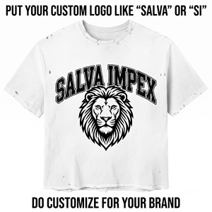 Camiseta Blanca de Algodón para Hombre Salva, Manga Corta, Cuello Redondo, Estilo Urbano, Corte Regular, Diseño Frontal con Logotipo Personalizado - Product Image 4