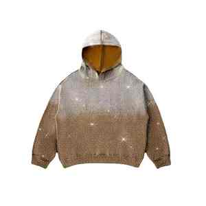 เสื้อสเวตเชิ้ตผู้ชายสีน้ำตาลลายจุดถักนิตติ้งทรงปกติสไตล์ลำลองสำหรับฤดูใบไม้ร่วง ผ้าฝ้าย 100% ลายพิมพ์ - Product Image 1