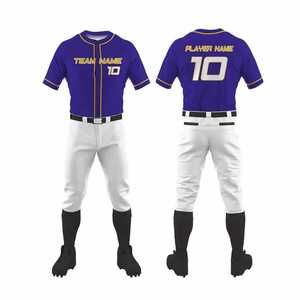 Uniforme de Béisbol Personalizado para Hombre, Conjunto de Camiseta de Manga Corta y Pantalones, Nombre del Equipo Impreso por Sublimación, Poliéster que Absorbe la Humedad, para Todas las Temporadas - Product Image 3