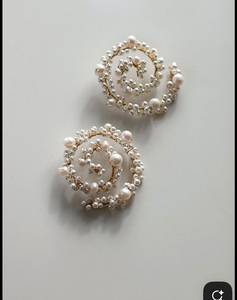 Women's Gold Plated Flower Stud Earrings Romantic Imitation <b>Pearl</b> Jewelry - Product Image 1