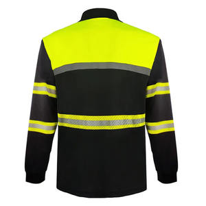 Polo de travail pour homme à manches longues en polyester, personnalisable avec logo, haute visibilité, séchage rapide, pour la construction et l'ingénierie - Product Image 2