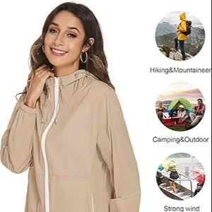 Wholesale Designer <b>Men</b> <b>Long</b> Winter Outdoor Windbreaker <b>Jacket</b> Stand Collar Vintage Style Lightweight Windproof Waterproof Hooded - Product Image 1