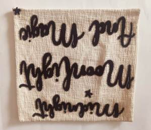 Custom Embroidered Linen <b>Cushion</b> <b>Cover</b> Square Bohemian Style Home Decor Alphabet Pattern - Product Image 1