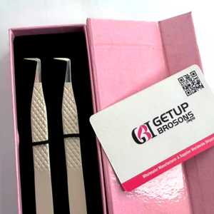 แหนบดึงขนตา Getup Brosons สแตนเลสสตีล ป้องกันไฟฟ้าสถิตย์ ขนาด 10 มม. ปลายเรียบ ใช้งานแม่นยำ บรรจุภัณฑ์กล่องแบบกำหนดเอง - Product Image 4