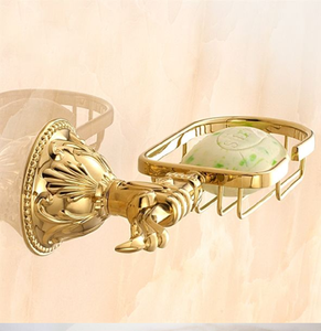 Soporte para jabón de alambre de latón estilo vintage con un brazo curvo único y bandeja de drenaje de malla, disponible a precios de mayorista. - Product Image 5