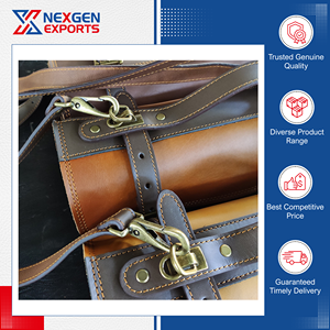 Nexgen Exports Eco-Friendly Premium Quality Handmade PU Leather Knife Set <b>Bag</b> <b>Roll</b> for Bulk Buyers at Market Price Kitchen Use - Product Image 5