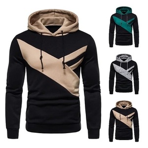 Sweat-shirt à capuche uni pour homme - Tissu en velours imprimé personnalisé, tendance, décontracté et élégant pour l'automne - Product Image 1