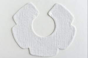 Bavoir en mousseline de coton doux JALBEBE pour bébé, bavoir anti-bave pour nourrisson avec fermeture à bouton unique, écologique et antibactérien pour l'alimentation des bébés - Product Image 2