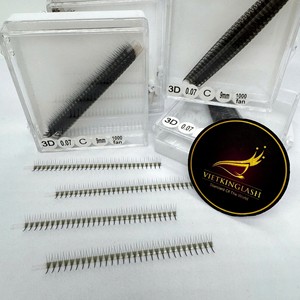Extensiones de Pestañas Preformadas al por Mayor, Pelo Sintético, Ultra Speed Fan, Longitud Mixta 7-20mm, Curvatura C/DD/L/M, Negro Mate, Logotipo Personalizado - Product Image 2