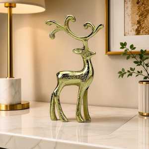 Handmade Aluminum Deer Figurine 26cm Height Modern Animal Sculpture Tabletop Eco-Friendly Durable <b>Christmas</b> Decoration Living - Product Image 4
