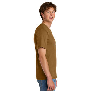 T-shirt homme 100% coton tricoté à manches courtes, logo personnalisé, texte, plusieurs couleurs, vente en gros, vêtements décontractés - Product Image 3