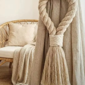 Curtain holder - <b>tieback</b> for curtains, rope binding with loops - Product Image 1