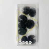 Extensions de cils 20D 0.03 en soie noire, volume intense, base pointue, faits à la main, en cheveux synthétiques naturels doux, pré-faits, haute qualité