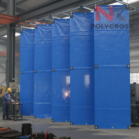 Rideau de séparation transparent et imperméable pour ateliers et zones de production, idéal pour l'aménagement industriel