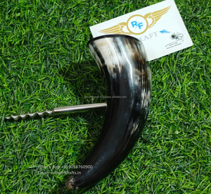 Cuerno de animal de calidad superior con abrebotellas de metal para el hogar y el hotel por RF Crafts - Product Image 4