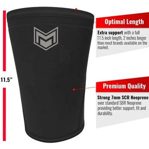 Échantillon gratuit Personnalisé 5mm Manchon de genou en néoprène Gym Squat Powerlifting Unisexe Haltérophilie Compression 7mm Manchon de soutien du genou - Product Image 3