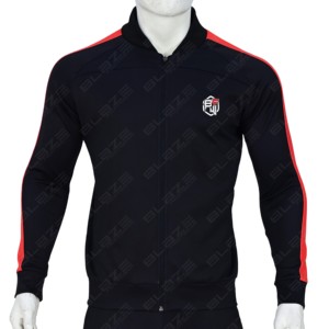 Vêtements de sport unisexes, veste Medalist 2.0 pour homme en noir et rouge, sweats à capuche pour homme avec fermeture éclair, veste de survêtement personnalisée Blaze Fight Wear - Product Image 1