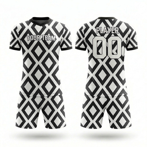 Ensemble de maillots de football personnalisés haut de gamme bleu et blanc pour hommes et équipes de jeunes, tenue domicile et extérieur avec logo personnalisé - Product Image 6