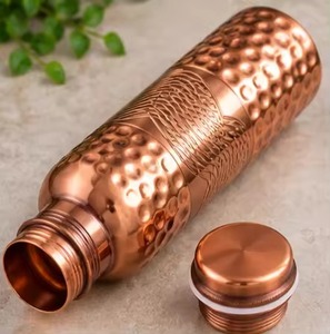 Hammered Copper <b>Mug</b> With Lid <b>Large</b> Capacity Vintage Design Home Drinkware - Product Image 6