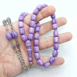 Resin Eco-Friendly Angel Design Lightweight Prayer Bead Amber Misbaha Beads Muslim Man <b>Rosary</b> Islamic Eid Gift Handmade - Product Image 5