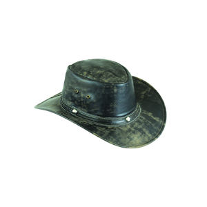 Hecho a mano con cuero genuino de primera calidad, en negro y marrón, con protección solar de ala ancha para la cara y el cuello, en tallas S–2XL - Product Image 1