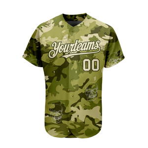 Camiseta <span class=keywords><strong>de</strong></span> Béisbol con Camuflaje Personalizado, Camiseta Deportiva <span class=keywords><strong>de</strong></span> Manga Corta para Hombre, Estampado por Sublimación, Cuello en V, Ropa Deportiva <span class=keywords><strong>de</strong></span> Equipo - Product Image 1