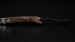 Couteau pliant artisanal DIY en acier inoxydable à lame coulissante, avec étui en cuir OEM, pour la chasse, le camping et la survie, lame Drop Point - Product Image 5