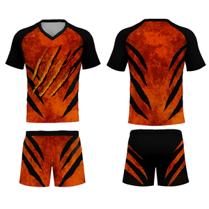 Uniforme de Voleibol para Hombre al por Mayor, 100% Poliéster, Secado Rápido, Impresión Digital, Antibacteriano, Corte Regular, Correa Ajustable Delantera - Product Image 4