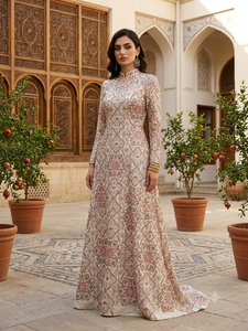 Tissu en coton brodé avec motif floral, mélange de coton transparent, largeur 44 pouces, pour textile de maison, vêtements pour femmes, veste, abaya et robe. - Product Image 6