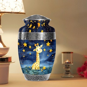 โกศบรรจุอัฐิรูปยีราฟน้อย สไตล์ยุโรปและอเมริกา เป็นมิตรกับสิ่งแวดล้อม ปรับแต่งได้ สำหรับบรรจุอัฐิของมนุษย์ ผู้ใหญ่ แม่และพ่อ (10 นิ้ว) - Product Image 1