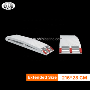 Rampa de Carga Plegable de Aluminio Reforzada para ATV con Capacidad de 340 kg y Tamaño Extendido de 216x28 cm para Camioneta - Product Image 3