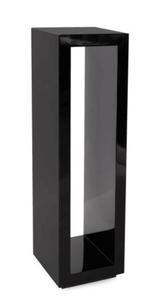 Black Modern <b>Console</b> <b>Table</b> Rectangular <b>Narrow</b> Accent Pedestal <b>Table</b> with Storage for Living Room Entryway - Product Image 3